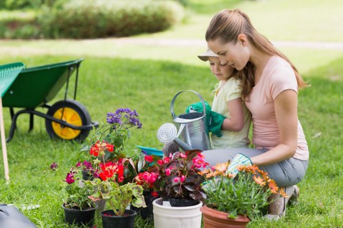 Documentation and follow-up notes for a landscaping complaint